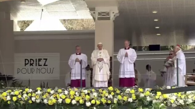 El Papa, en la misa de Mauricio