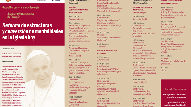 Programa del Seminario Internacional de Teología (Caracas 2019)