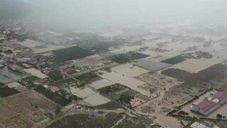 Imagen aérea de la inundación de Orihuela