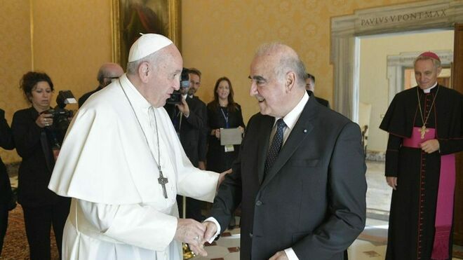 Francisco y el Presidente de Malta,  Sr. George Vella