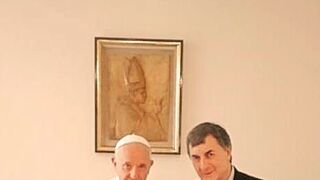 Aldo Dudzevich, con el Papa Francisco
