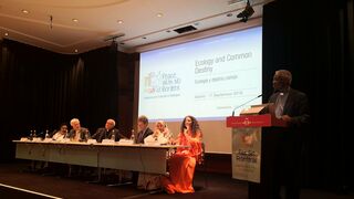 El cardenal Turkson, durante su intervención