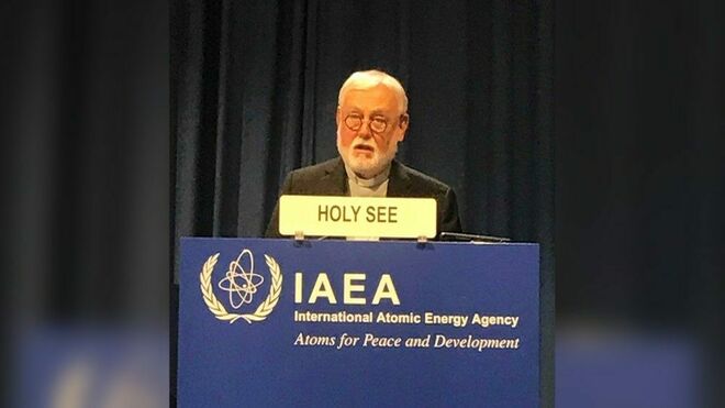 Monseñor Paul Richard Gallagher en la 63ª Conferencia General en La Haya de la Agencia Internacional de Energía Atómica (AIEA)