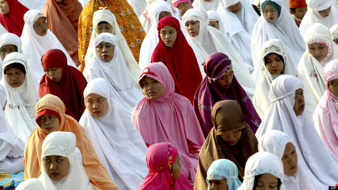 Mujeres musulmanas de Indonesia