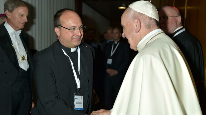Manuel Barrios, Secretario General de la COMECE, con el Papa