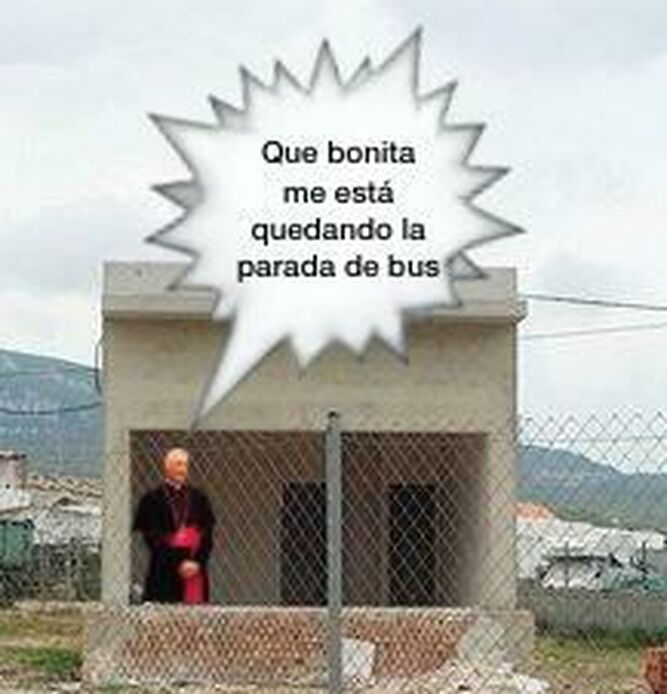 'Meme' de Zornoza en la "parada del bus" de Bolonia