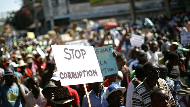 Protesta anti-corrupción en Haití