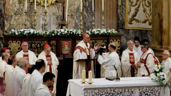 Omella, ayer, en la misa de la Mercè