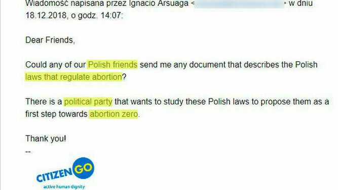El email de Arsuaga