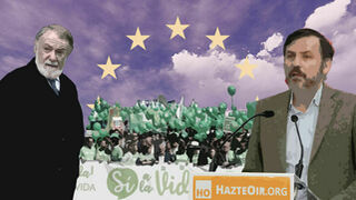 Jaime Mayor Oreja, exministro del Interior y exeurodiputado con el Partido Popular, e Ignacio Arsuaga, presidente de la asociación española HazteOír