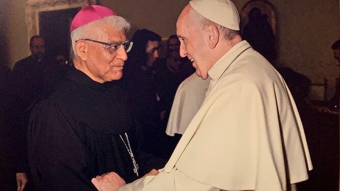 El Papa, con monseñor Cabrejos