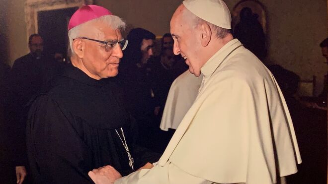 El Papa, con monseñor Cabrejos