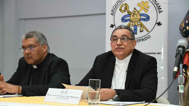 El arzobispo de Panamá, José Domingo Ulloa, en rueda de prensa