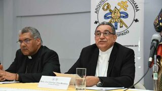 El arzobispo de Panamá, José Domingo Ulloa, en rueda de prensa