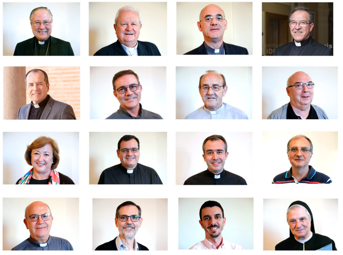 Miembros de la Comisión Central, que preside y ha constituido el Arzobispo