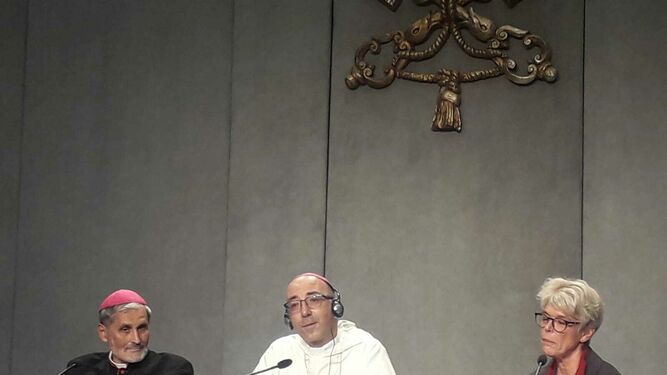 David Martínez de Aguirre, en el breafing