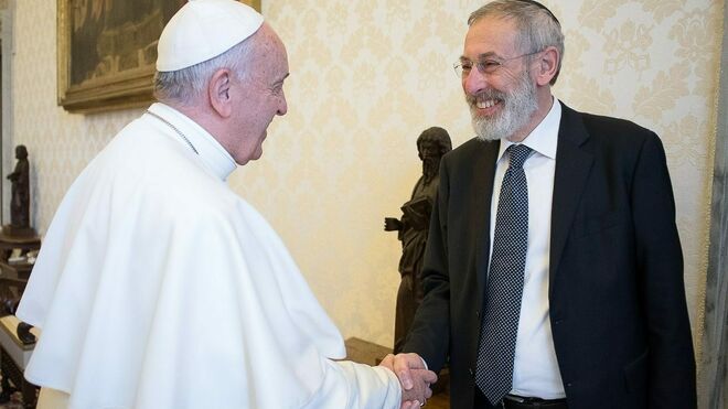 Papa Francisco y el prof. Riccardo Di Segni, Gran Rabino de Roma