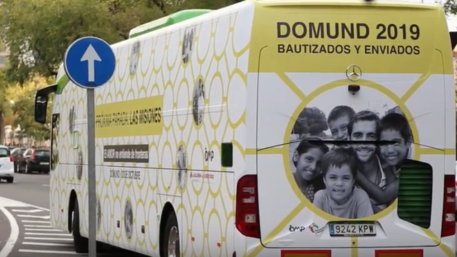 El 'bus del DOMUND', en Madrid