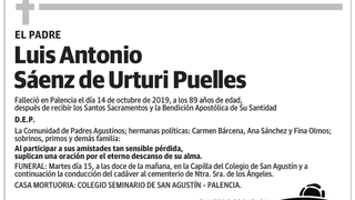 Esquela de Urturi en El Norte de Castilla