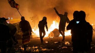 Graves disturbios en Barcelona