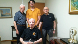 El Padre Nicolás, con el padre Masiá, el profesor Sanz y el padre Catret