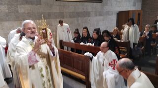 La Orden del Santo Sepulcro de Jerusalén celebró la fiesta de la Virgen de Palestina en su templo histórico