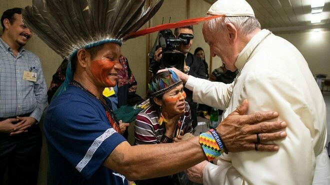 El Papa, con las comunidades indígenas