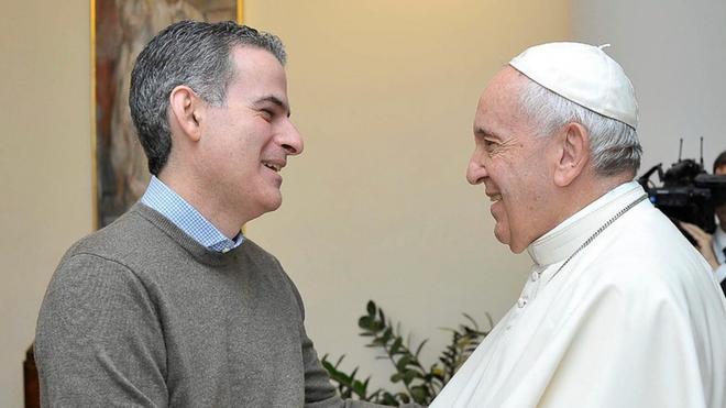 El Papa saluda a Luciani