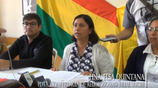 Hermana Elsa Quintana, en el centro, de la Conferencia Boliviana de Religiosas/os