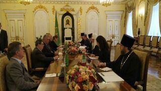 El Presidente de la República de Cuba, Miguel Díaz-Canel Bermúdez, se reunió hoy con el Patriarca Kirill