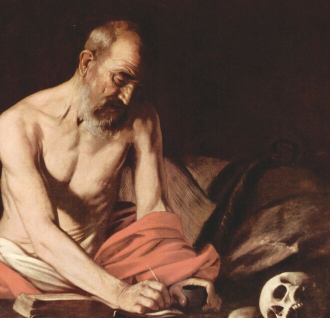 San Jerónimo escribiendo. Caravaggio