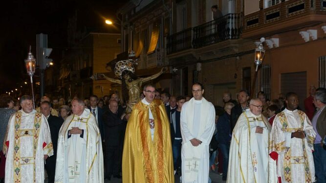 Procesión del Cristo patrón del barrio