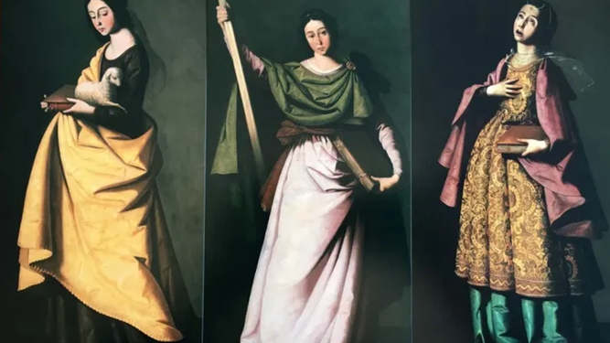 Santas de Zurbarán: Inés, Eulalia, Bárbara