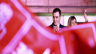 Pedro Sánchez, en la noche electoral