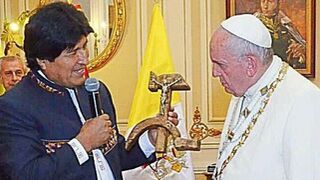 Evo Morales, con el Papa Francisco