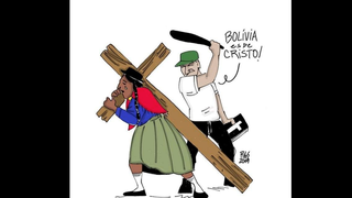 Viñeta crítica con el racismo en Bolivia