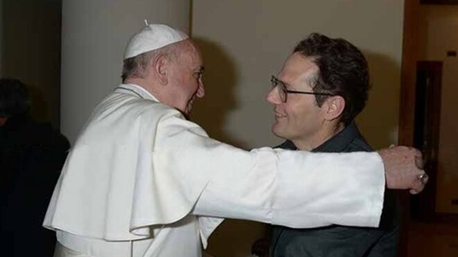 Renzo de Luca, con el Papa Francisco