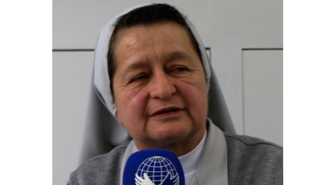 Inés Zambrano, en el coloquio en Manos Unidas