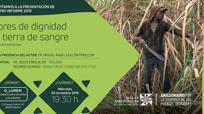 Cartel de la presentación del informa, esta tarde