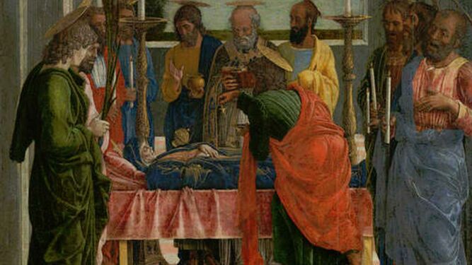 Detalle de 'El Tránsito de la Virgen', de Mantegna