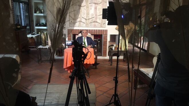 David López Royo durante la entrevista