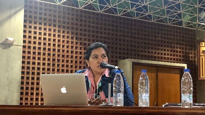 Sandra Arenas, durante su intervención