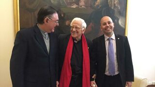 Mariano Sanz, padre Ángel y Segio Mella