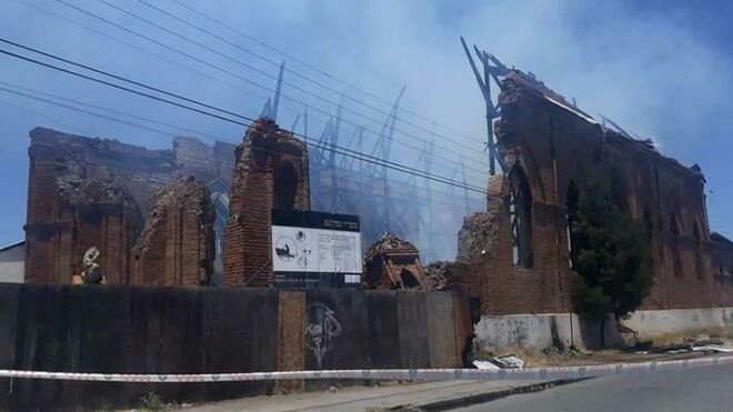 La iglesia de San Francisco de Curicó tras el incendio