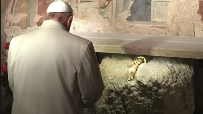 El Papa, en Greccio