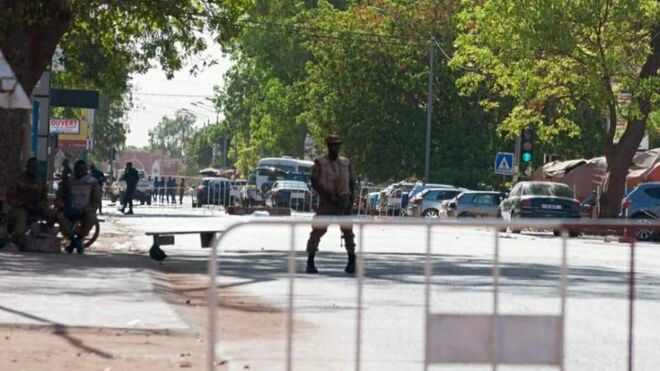 La zona del ataque en Burkina