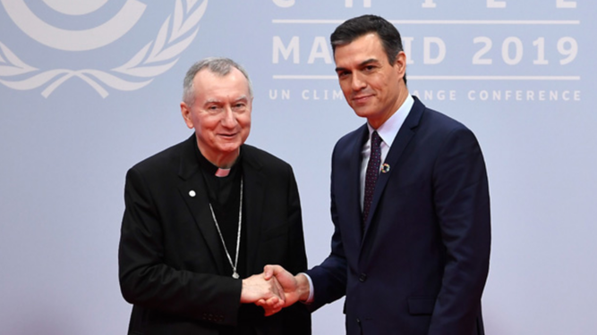 Parolin y Sánchez en el Cop25
