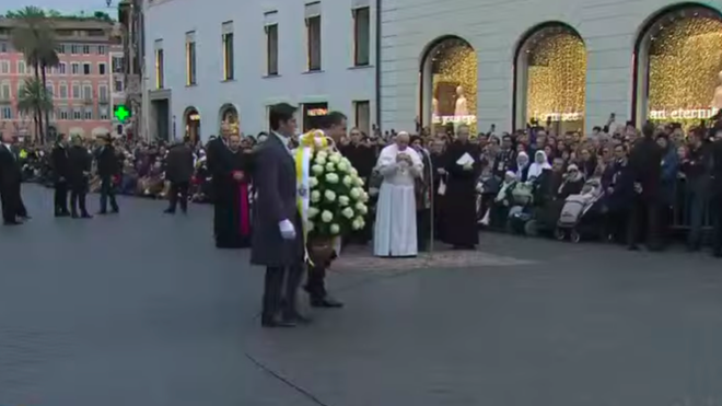 Oración de Francisco ante la Inmaculada
