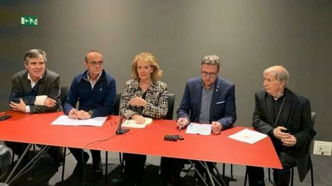 El obispo y responsables de la Generalitat y el Museu de Lleida, en rueda de prensa