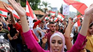 Protestas en las calles de Beirut